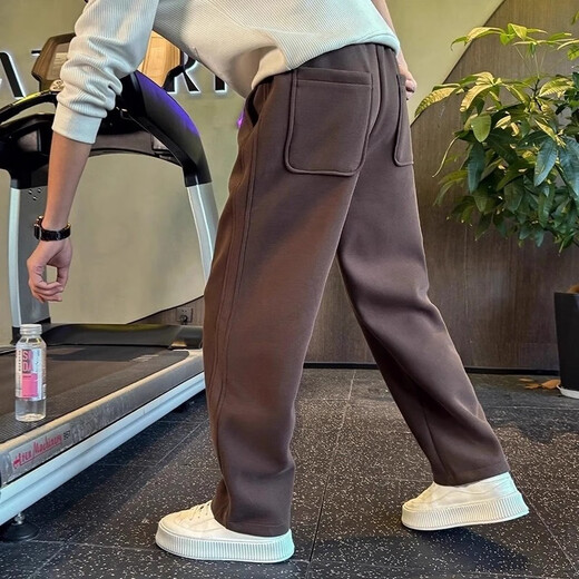 Kuraishi Kazuki spring and autumn new straight-leg loose sweatpants men's trendy high-end simple versatile sports and leisure trousers black XL