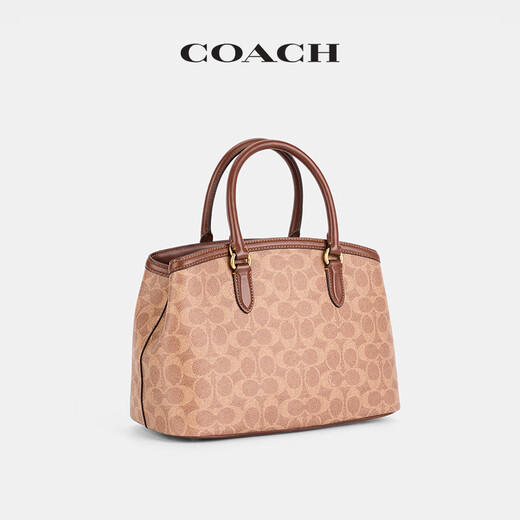 COACH Gift Women's Colorblock LEGACY No. 28 CARRYALL Handbag Genuine Leather Shoulder Crossbody Winter Women's Bag B4/Brown Yellow Brown