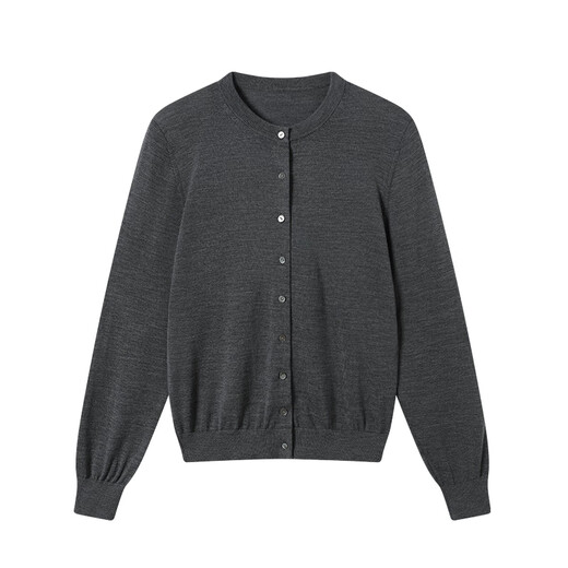Made in Tokyo 100% woolen sweater sweater women's cardigan sweater 25 autumn and winter new jacket jacket high-end floral gray L