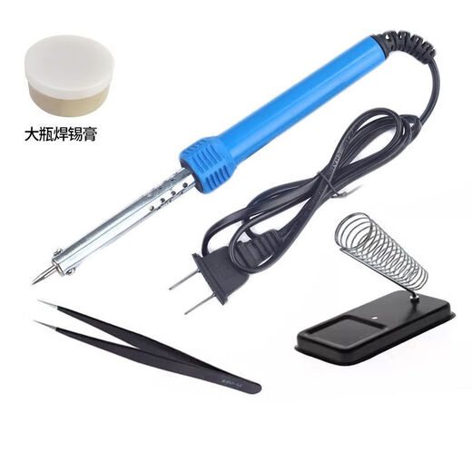 FANCYCHIC welding soldering iron complete set of quick-heat constant temperature temperature-adjusting pen soldering gun repair welding household appliances manual electric soldering iron small constant temperature electric soldering iron丨 household combination set soldering iron package high quality solder paste 1 box