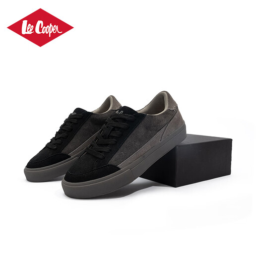 Lee Cooper casual shoes for men 2025 autumn and winter new wear-resistant thick sole heightening men's shoes business casual sneakers for men dark gray 40