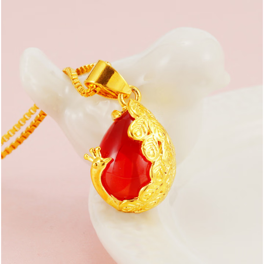 Aibana 18k gold Vietnamese sand gold pendant brass gold-plated K gold clavicle chain as a gift for girls Style 1