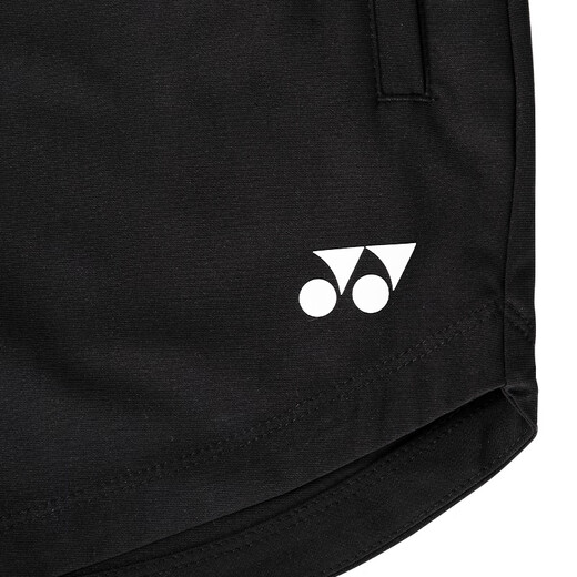 YONEX尤尼克斯羽毛球服舒适透气时尚女款跑步运动短裤2202725BCR黑L