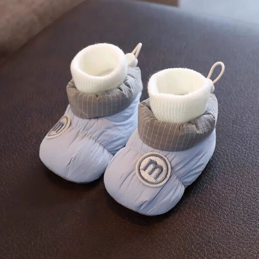 Winter baby shoes for 0 to 1 year old male and female baby soft sole toddler 3-6-9 months plus velvet anti-slip newborn foot covers plus velvet grass green M plus velvet plus velvet 11