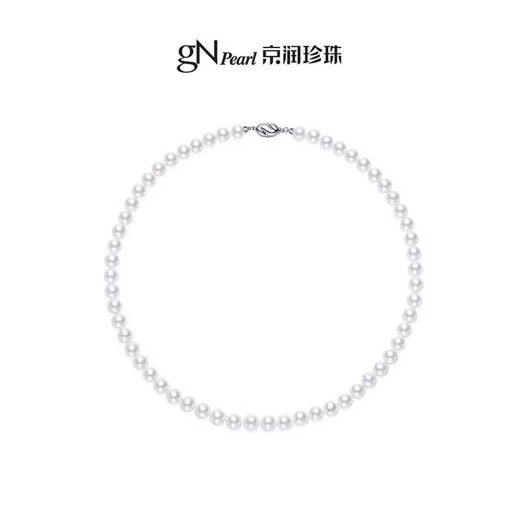 Pearl first perfect round high intensity freshwater pearl necklace temperament jewelry official women's P 7 o'clock 3-8 o'clock 3mm42cm925 stick buckle