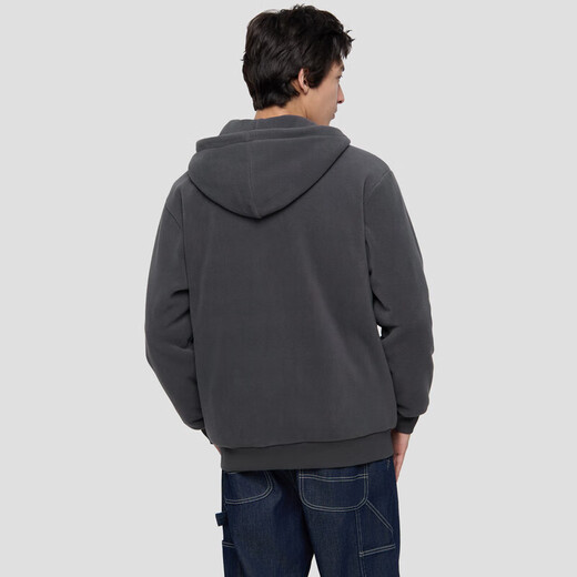 Gap men's and women's autumn polar fleece contrasting logo loose hooded zipper sweatshirt 786693