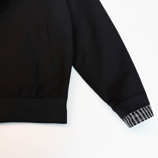 Jason's fake two-piece jacket men's autumn and winter cotton-padded handsome trendy top 2025 new high-end men's stand-up collar jacket JK215 black (regular style) XL (130-145Jin Jin equals 0.5 kg)