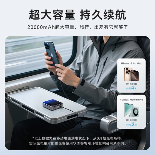 Philips power bank 20000 mAh national standard 3c certified can be taken on board the plane 22.5W super fast charging large capacity mobile power supply small and portable suitable for Huawei Apple 17 mobile phones