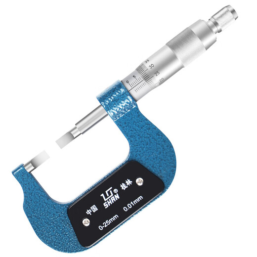 SAIKE Gui measuring blade micrometer 0-25-50-75-100 precision 0.01 thin slice 0.7mm spiral micrometer green measuring blade micrometer 0-250.01 (thin slice 0.7