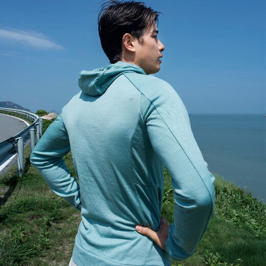 Gray Shell Spring and Autumn Men's Jacket Thin Merino Wool Windproof Warm Breathable Sun Protection Outdoor Top Light Green L - Recommended weight 135-150 Jin Jin equals 0.5 kg