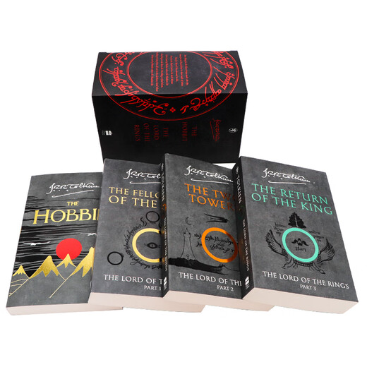 Lord of the Rings: The Hobbit 4-volume box set, original English novel The Hobbit and the Lord of the Rings Tolkien's Lord of the Rings series, youth fun classic literature J. R. R. Tolkien