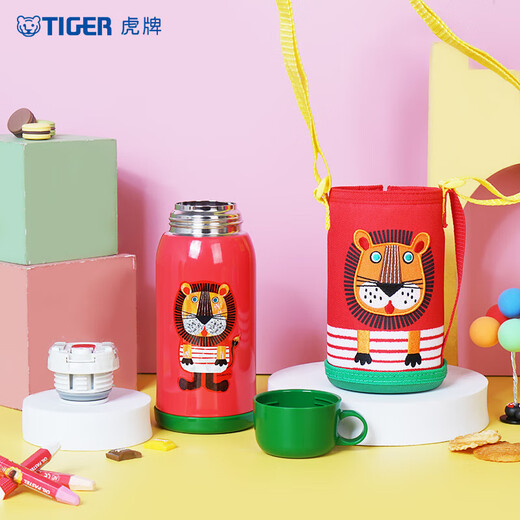 TIGER students and children large capacity thermos cup stainless steel thermos cup kitchen good thing little lion 600ml