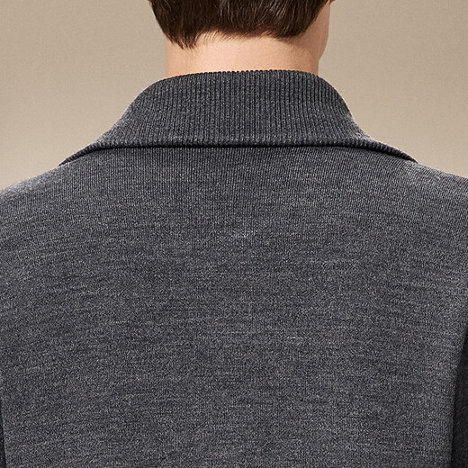 Antonio Worsted Wool & Velvet Lined Simple Light Luxurious Wool Jacket Men's Autumn Casual Knitted Cardigan Jacket