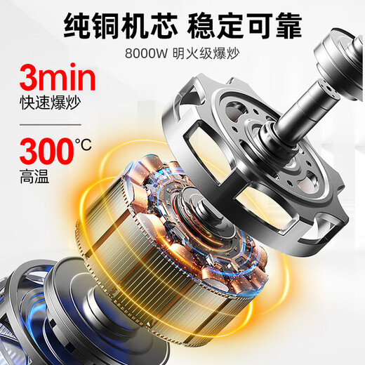 NOMGAL cooking machine commercial intelligent automatic drum fried rice stir-fry machine multi-functional cooking robot takeaway catering canteen kitchen robot gas liquefied gas cooking machine economical bracket 8000W 30 type round bottom intelligent timing water gun