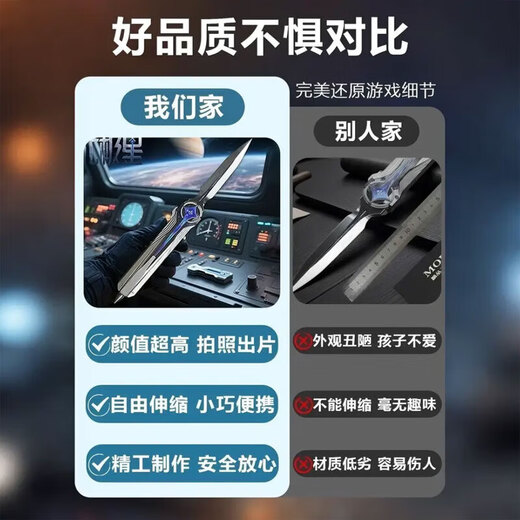 Junkiss Polaris Delta Action Peripheral Game Alloy Material Simulation Metal Toy Model Gift Ornament Figure Polaris/Alloy 22cm Swing Retractable