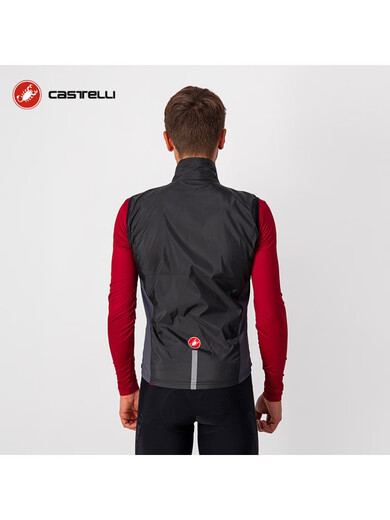 CASTELLI Scorpion men's spring and autumn windproof cycling jersey vest lightweight vest close-fitting professional tailoring 4521512 085 light black XS