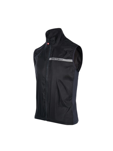 CASTELLI Scorpion men's spring and autumn windproof cycling jersey vest lightweight vest close-fitting professional tailoring 4521512 085 light black XS