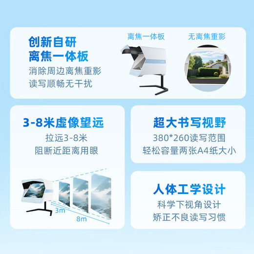 吉光读写台拉远镜离焦DOT远像屏全光谱儿童近视防控雾视镜读写平台 远像护眼读写台(全功能板套装)