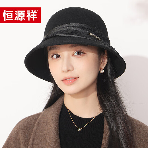 Hengyuanxiang Fisherman Hat Women's Autumn and Winter Warm Hat 2025 New Wool Fashion Versatile Basin Hat Birthday Gift