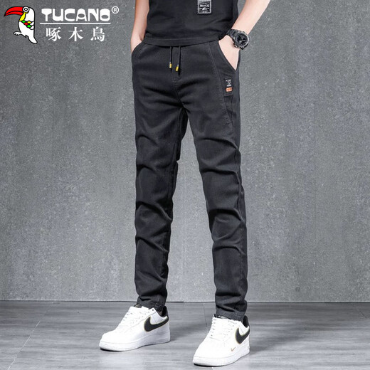 Woodpecker (TUCANO) casual pants men's business pants men's autumn and winter slim stretch versatile straight pants black 32