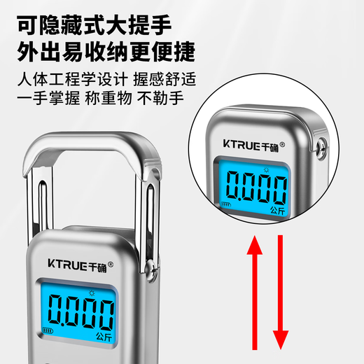 Qianque portable electronic scale 100 Jin Jin is equal to 0.5 kg, accurate commercial household food weighing portable spring fish scale kitchen charging