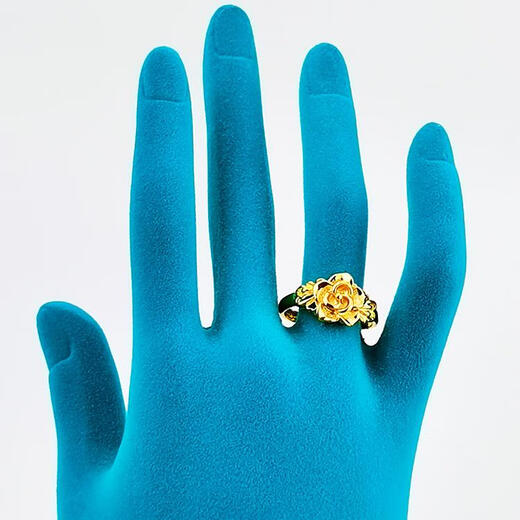 Star Ring Yellow Rose Hollow Five-Pointed Rose Shines and Eye-catching Daily Accessories for Girls