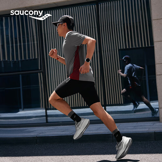 Saucony Firebird 4 running shoes men's breathable shock-absorbing support running shoes jogging sneakers gray 41