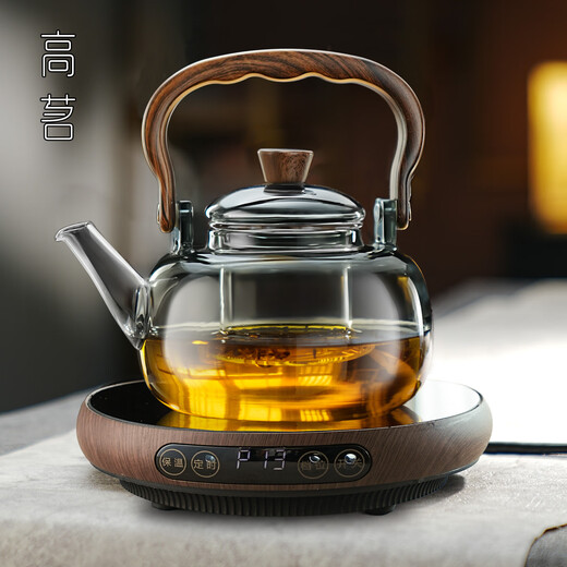 Gaoming electric ceramic stove glass teapot set household high temperature resistant tea kettle boiling tangerine peel special tea boiler tea stove special for tea drinking Moxiang pot + Kangming stove 1000ml