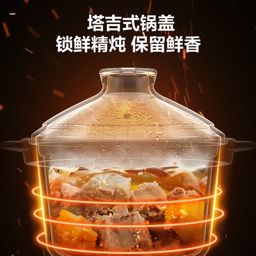 SUPOR electric stew pot, electric stew pot, electric casserole, household fully automatic soup pot, purple ceramic casserole stew pot, bird's nest porridge and soup special electric pot DG20YC815