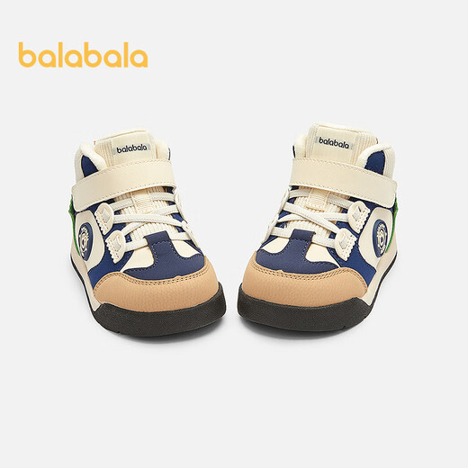 Balabala children's shoes children's sneakers for boys and girls toddler shoes 2025 autumn and winter plus velvet casual shoes trend 209425145207