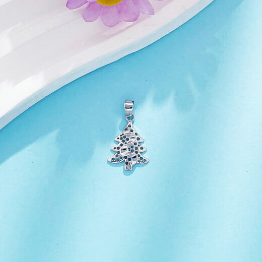 Beijing Gold Trading Center Co., Ltd. Platinum Pendant Wishing Tree Christmas Tree Pendant as a Gift for Your Girlfriend, About 1.05g