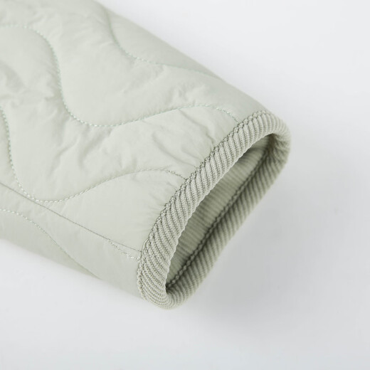 Xianlixiu corduroy collar versatile cotton coat plus size women's fashionable and comfortable coat fat mm winter clothing new style 1239 light green 2XL