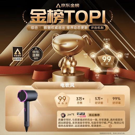 Xiaomi ecological chain series hair dryer, high power, non-damaging, hair salon hair dryer, negative ion hammer hair dryer, student home hair dryer, hot and cold wind hair dryer, space gray 1300w three-speed adjustment + blue light negative ion
