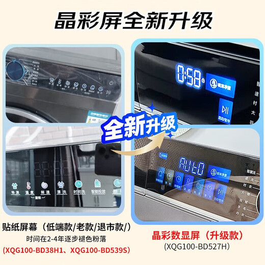 Haier 2025 direct drive variable frequency 10kg fully automatic smart drum washing machine for home ultra-thin embedded underwear baby first-level energy consumption flagship store trade-in state subsidy 10kg direct drive + AI smart washing + Surfing + sterilization + smart investment