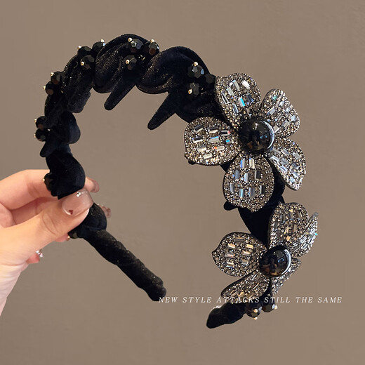 Kamalun (KAMALUN) light luxury women's headband 2025 new face wash headband pressed hairpin flower high-end hair accessories high-end headwear smart flowers brand gift box