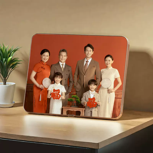 Yusenyi photo frame, stage setting, customized photo printing, made into crystal wedding photos, family photos, baby printing, rose gold rounded corners, 7 inches 13x18cm, suitable for both vertical and horizontal use