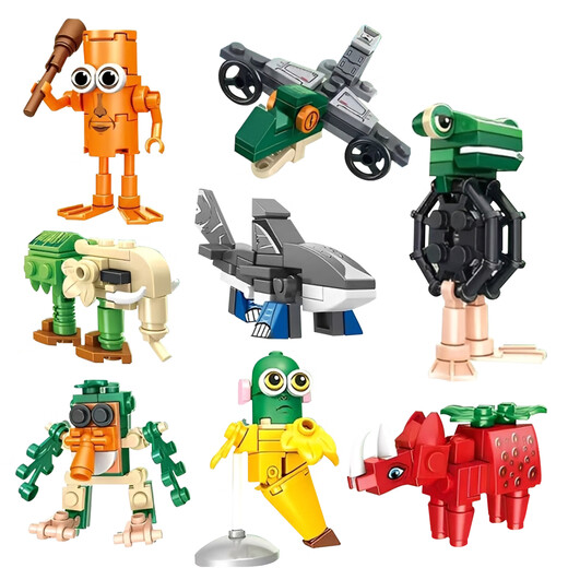 Baili Shuang Classic of Mountains and Seas wooden stick man and beast vs. building block blind box 8 pieces educational toy desktop decoration