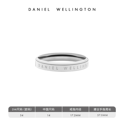 Daniel Wellington (DanielWellington) dw ring for women, classic series of rings for men and women, elegant silver No. 54, birthday gift for girlfriend