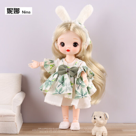 Shantou Lincun Lolifen 15CM doll princess children's toy birthday gift 5012 B style purple overalls