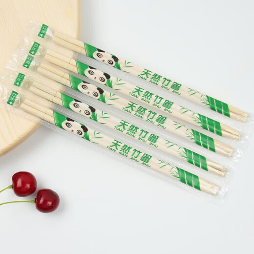 Jidaocook disposable chopsticks wholesale restaurant special round chopsticks bamboo chopsticks convenient chopsticks sanitary chopsticks set 5.5mm diameter with toothpicks 200 pairs