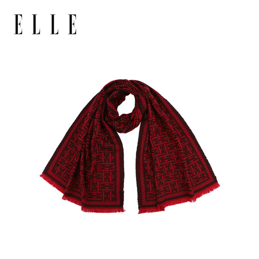 ELLE gift box 100% sheep wool scarf for women autumn and winter outdoor warm and versatile gift-giving birthday gift scarf