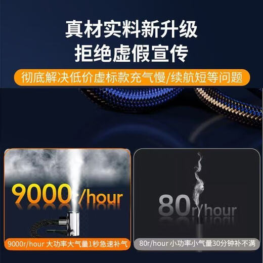 Genuine German wireless air pump, high-pressure air pump, high-power powerful inflatable portable motorcycle, dual-pump booster 150psi atmospheric pressure air pump