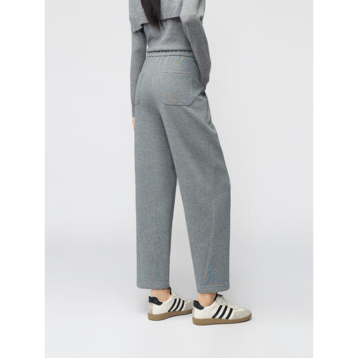 Faberza plus velvet harem pants for women 2025 new winter casual small man warm nine-point daddy radish pants volcanic ash S