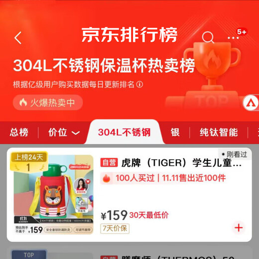 TIGER students and children large capacity thermos cup stainless steel thermos cup kitchen good thing little lion 600ml