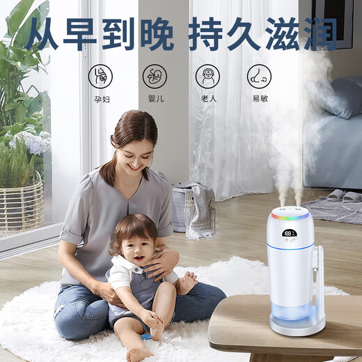 Yabin negative ion humidifier double spray household large mist volume large capacity humidification purification winter new model J06Pro with stand - black Chinese manual