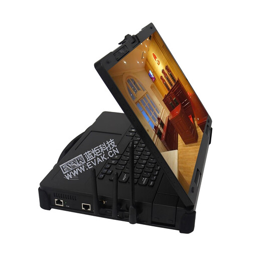 蓝炬科技（EVAK）15.6英寸高清前后触摸双屏加固笔记本电脑便携电子物证取证一体机内置数据采集模块双屏执法便携机 Intel 8核高性能处理器