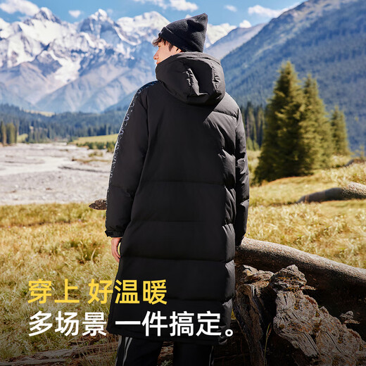 雪中飞【成毅推荐】秋冬大口袋设计男女同款高充绒加厚长款连帽羽绒服