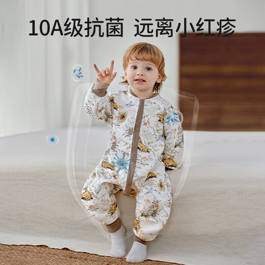 European Pregnancy Sleeping Bag Baby Split Leg Spring and Autumn Air Layer Anti-kick Children's Quilted Sleeping Bag Red Fox Forest Recommended room temperature 17-25 90 Recommended height 80-95cm 15-30 months