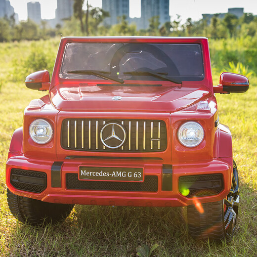 FUERBAO children's electric car Mercedes-Benz AMG G63 four-wheel off-road car children's toy battery car can sit on remote control stroller high-end black