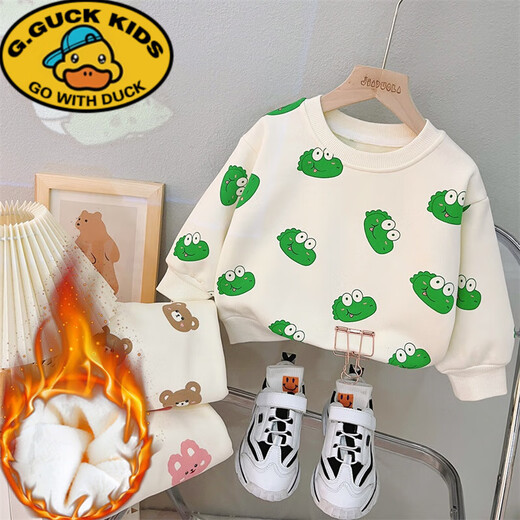 G.DUCKKIDS baby girl velvet suit autumn and winter style 2 children's clothes winter children's clothing baby overalls 1-year-old girl winter clothing pink 80 cm